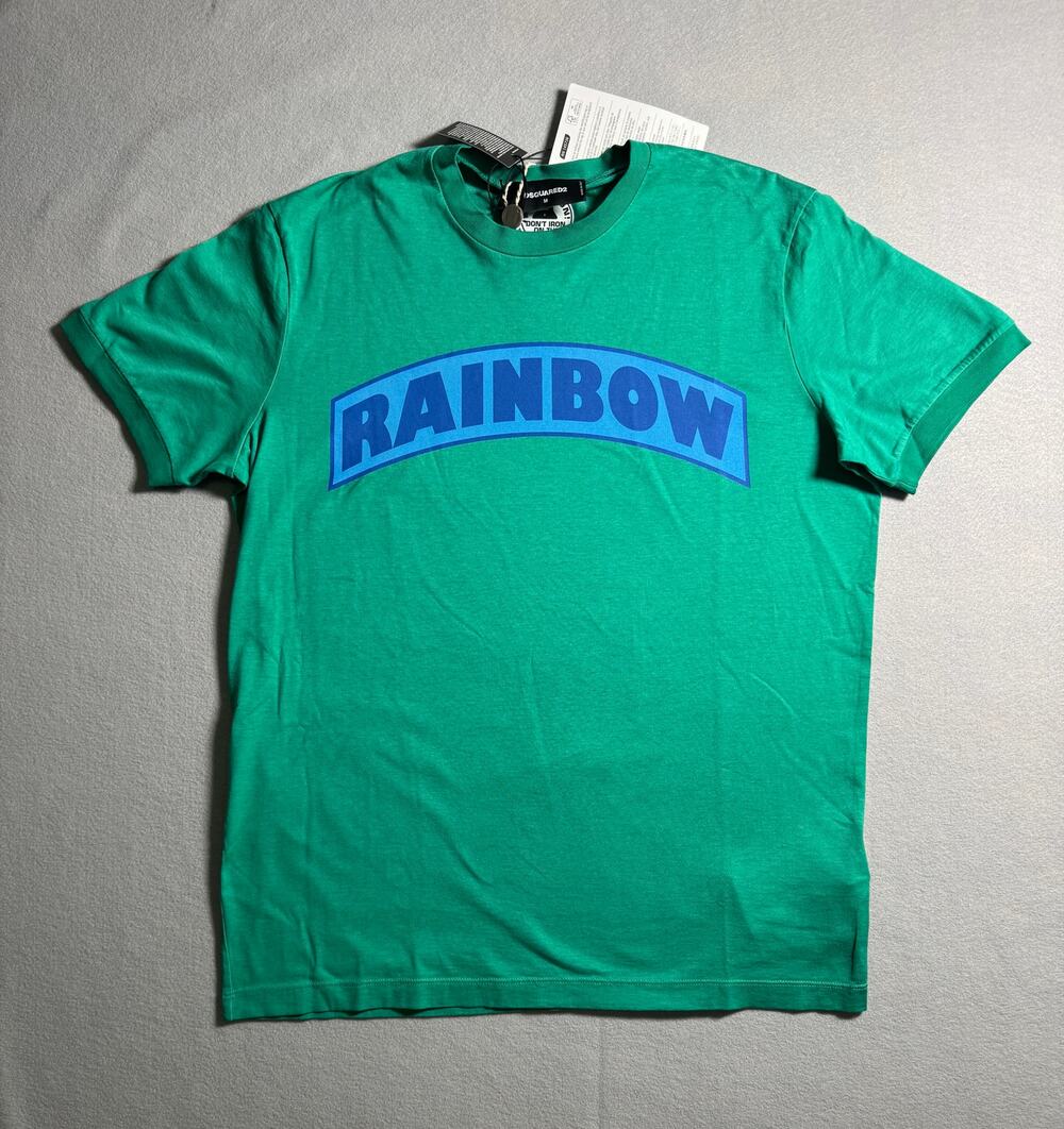 NWT DSQUARED2 D2 Rainbow Arch Spring Summer 2020 Collection T-shirt Size M